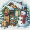 Christmas Cottage-11CT Stamped Cross Stitch 45*45cm/17.72*17.72in