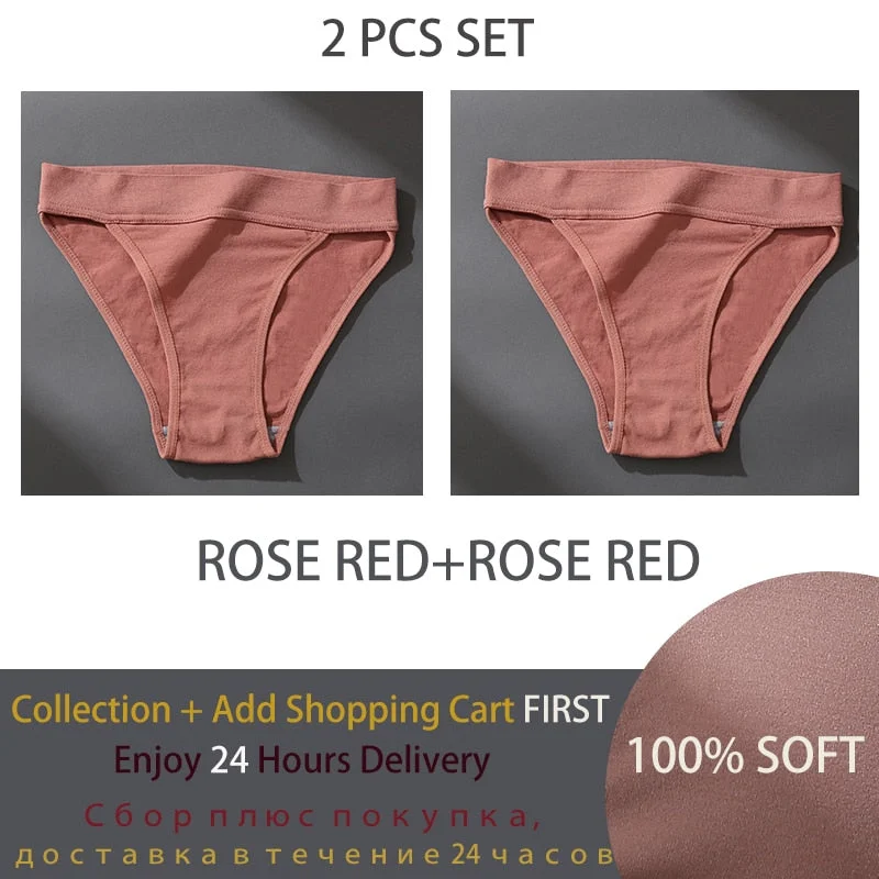 2PCS/Set Seamless Panties for Women Sexy Lingerie Cotton Crotch Pantys Female Underpant Woman's Briefs Tanga Low Waist Underwear
