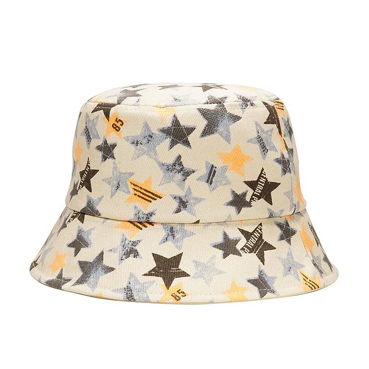 Star Print Cotton Outdoor Hip Hop Bucket Hats