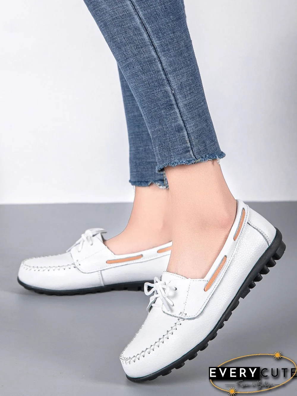 Retro Casual Simple Lace-up Flat Shoes