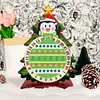 DIY Christmas 25 Days Countdown Diamond Painting Tabletop Ornaments Kit  Crystal Art Craft Decoration Wooden for Living Room Home Office Decoration