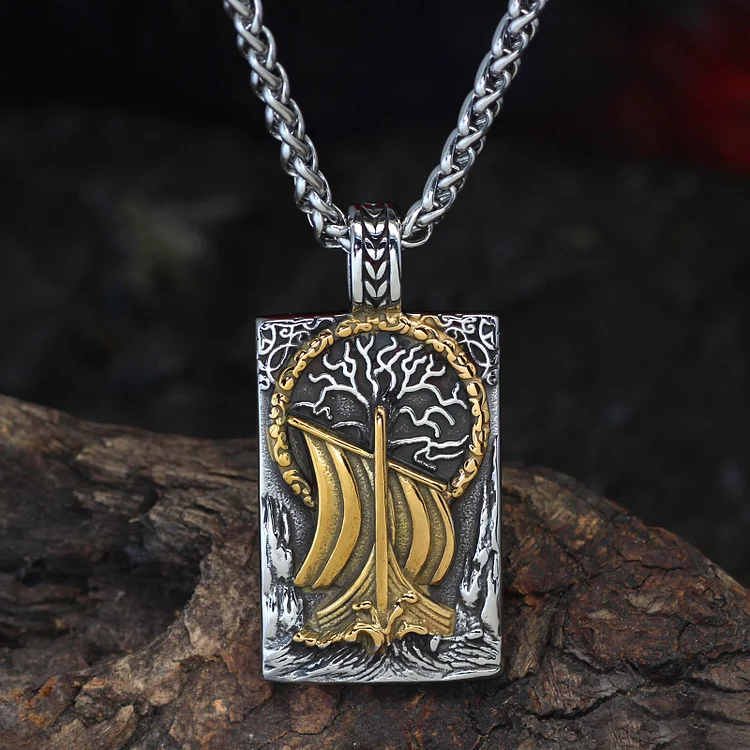 Coutureaura Yggdrasil Pirate Ship Necklace