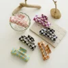 Colorful Chessboard Hair Clip Claw