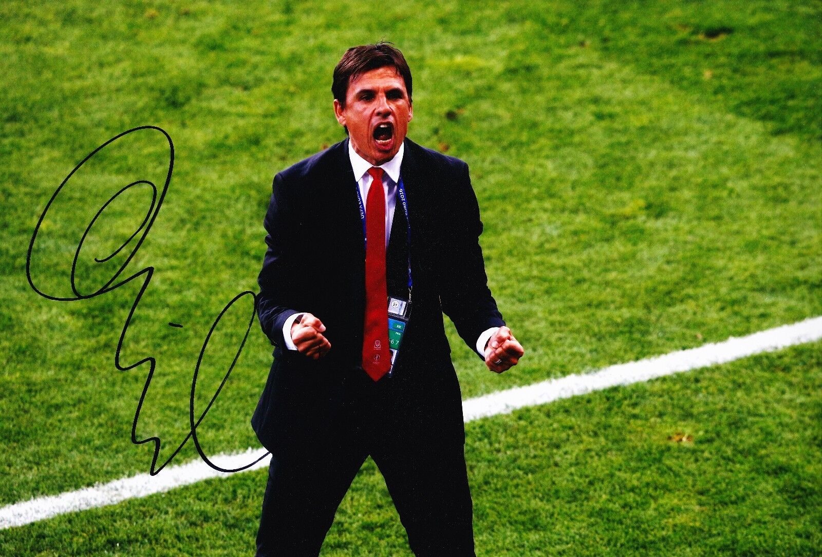 Chris Coleman Signed 12X8 Photo Poster painting WALES EUROS 2016 AFTAL COA (9109)