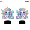 Unicorn Diamond Painting Night Light Diamond Art Lamp Home Decoration (C)