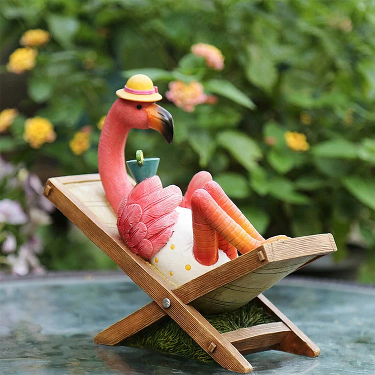 Flamingo Recliner Home Decor Ornament