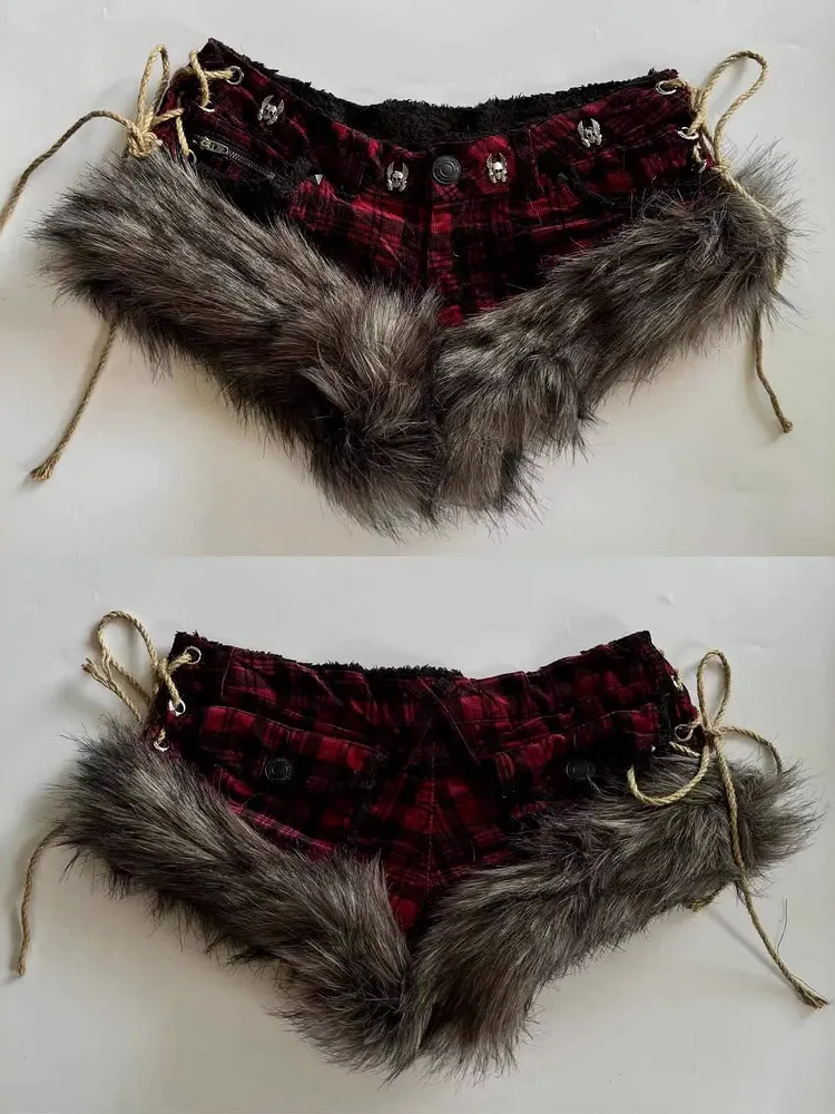 Y2K Raw Edge Denim Shorts