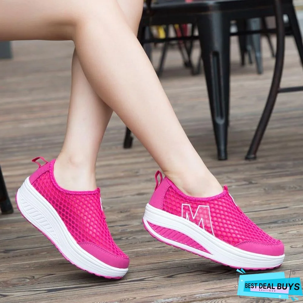 Women's Shoes Casual Breathable Sport Fashion Shoes Walking Flats Height Increasing Women Loafers