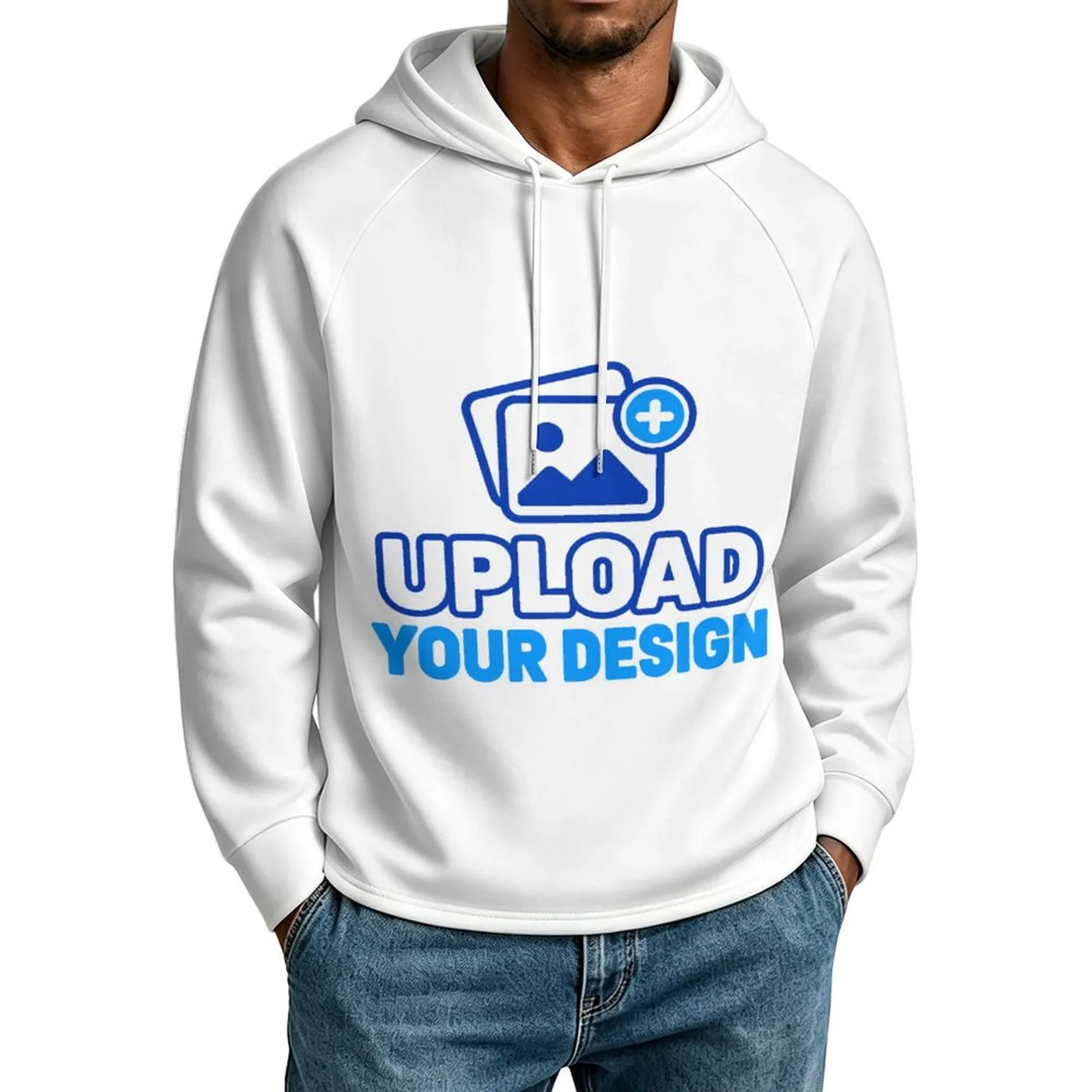 Men's Raglan Sleeve Hoodie AFH custom product view 8
