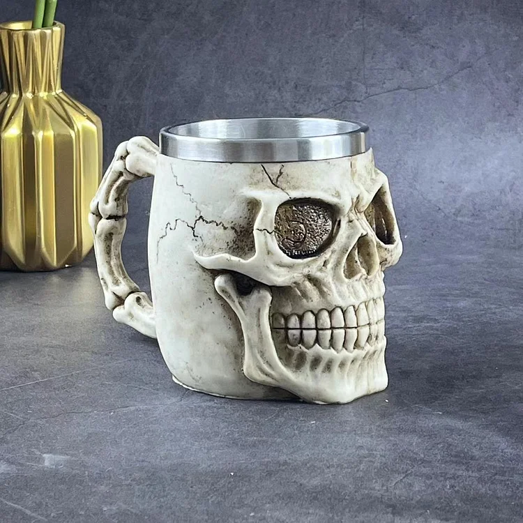 Coutureaura Stainless Steel Skull Mug Goblet
