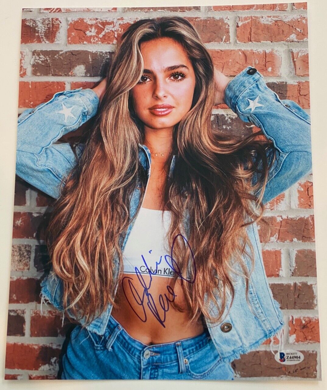 Addison Rae Signed Autographed 11x14 Photo Poster painting TikTok Actress Beckett BAS COA