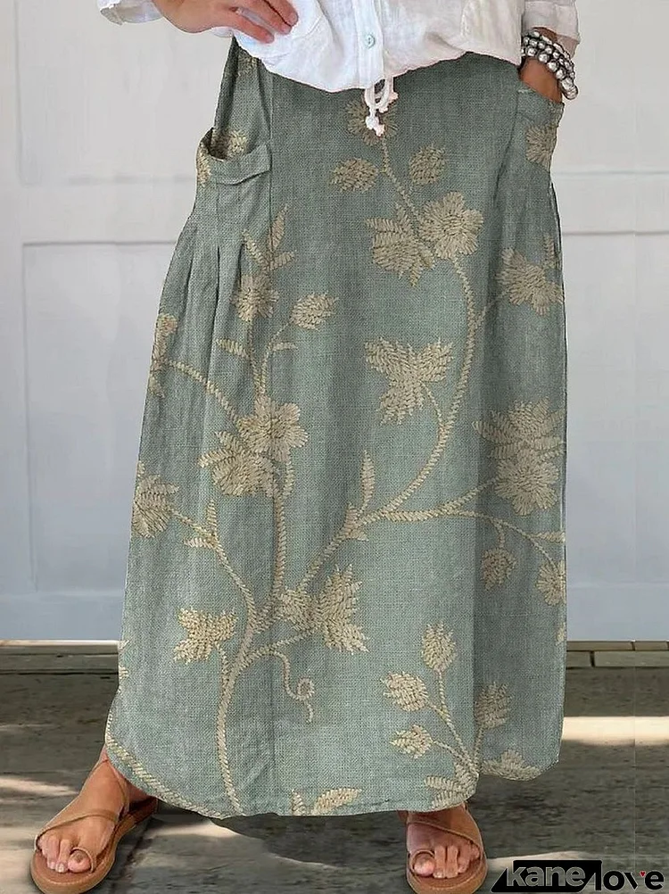 Women's Printed Vintage Skirt