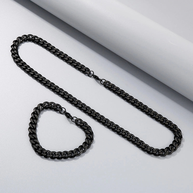 Hiphop Hip Hop Men & Women Trendy Stainless Steel Six-Sided Grinding Necklace