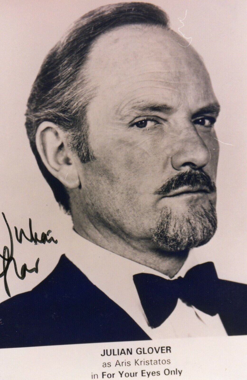 JULIAN GLOVER AUTOGRAPH as KRISTATOS , JAMES BOND MOVIE