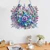 (US Local)Acrylic Special Shape Flowers Horseshoe 5D DIY Diamond Painting Dots Pendant