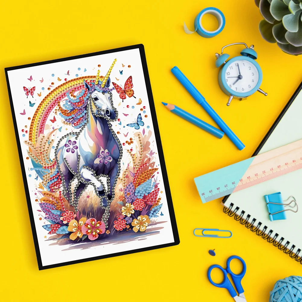 DIY Horse Special Shaped Diamond Painting Diary Book 50 Pages for Adults Kids