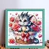 【Limited Stock Sale】Full Embroidery Cotton 11CT Print Rose Pterosaur in Basket Cross Stitch 45x45cm tapestrymarket