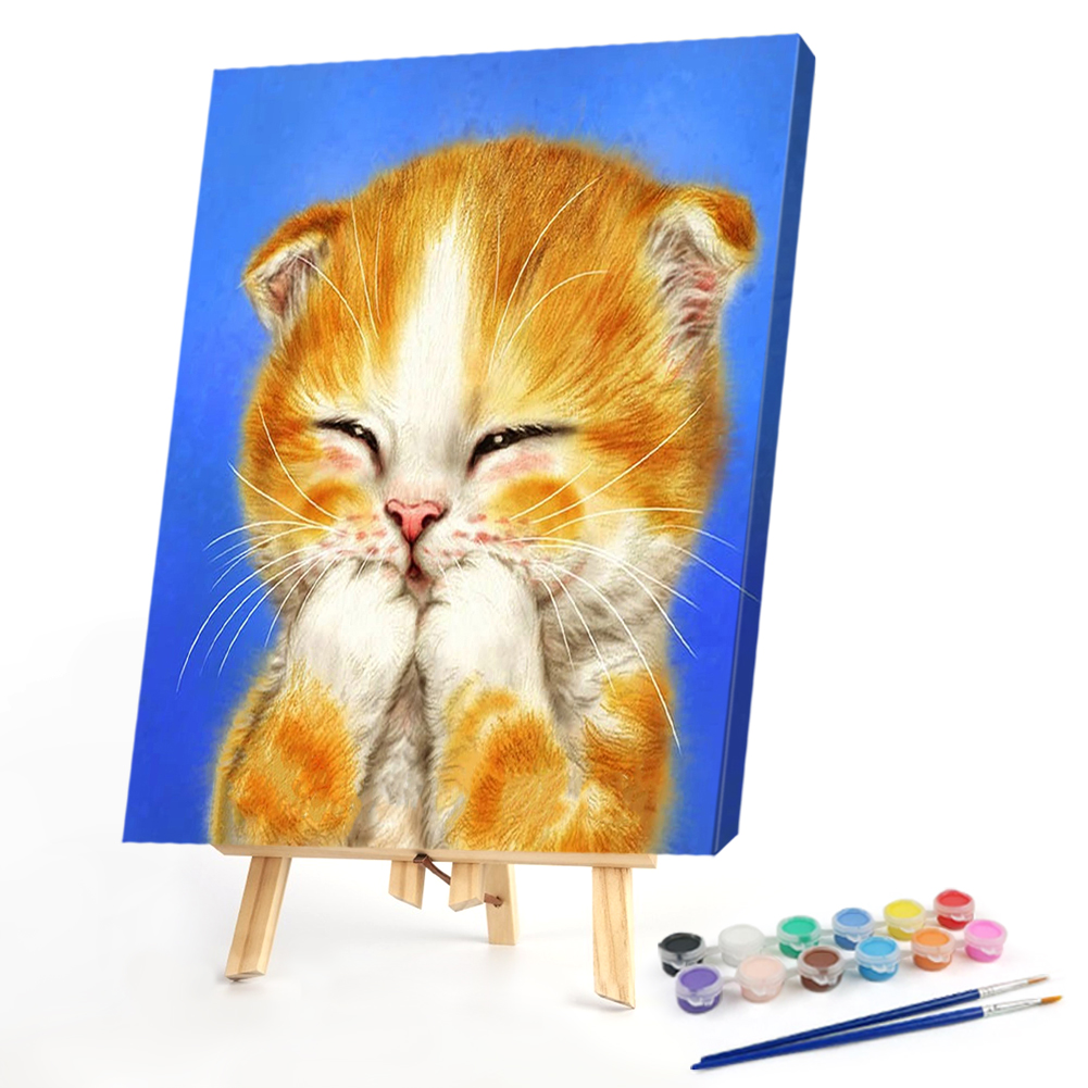 

40*50CM - Paint By Numbers - Cute Cat, 501 Original