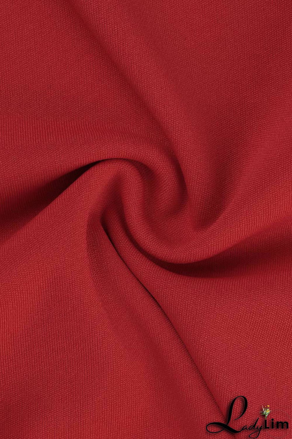 Red Fashion Casual Solid Bandage Slit Half A Turtleneck Sleeveless Two Pieces