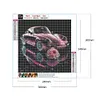 4pcs Diamond Painting -DIY Round Drill Pink Roadster