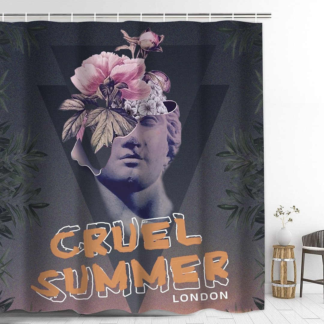 Cruel Summer Bathroom Shower Curtain with Hooks Thicken Waterproof Home Decoration