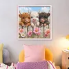 Highland Trio Full 11CT 3 Strands DIY Stamped Cross Stitch Kits for Beginners Adults Home Wall Decor Cross Stitch Art and Crafts Kits 40x40cm