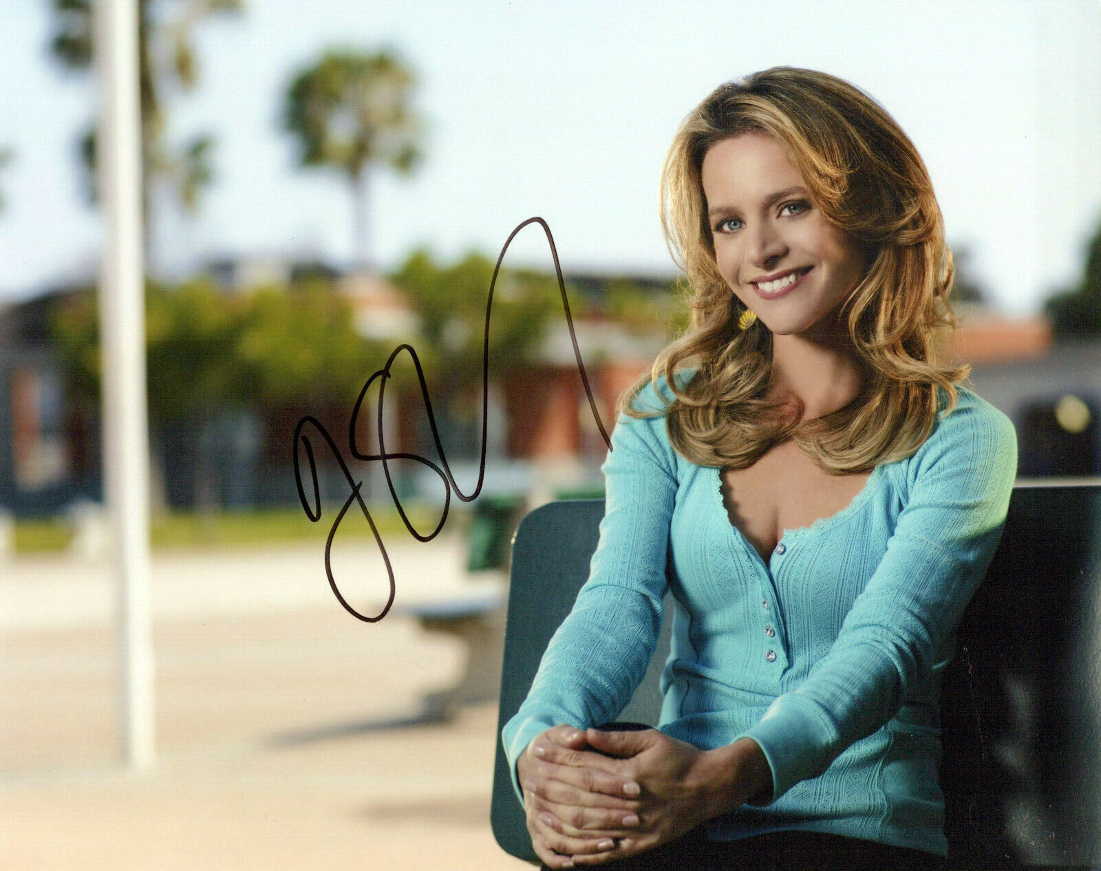 Jessalyn Gilsig Glee autographed Photo Poster painting signed 8X10 #2 Terri Schuester