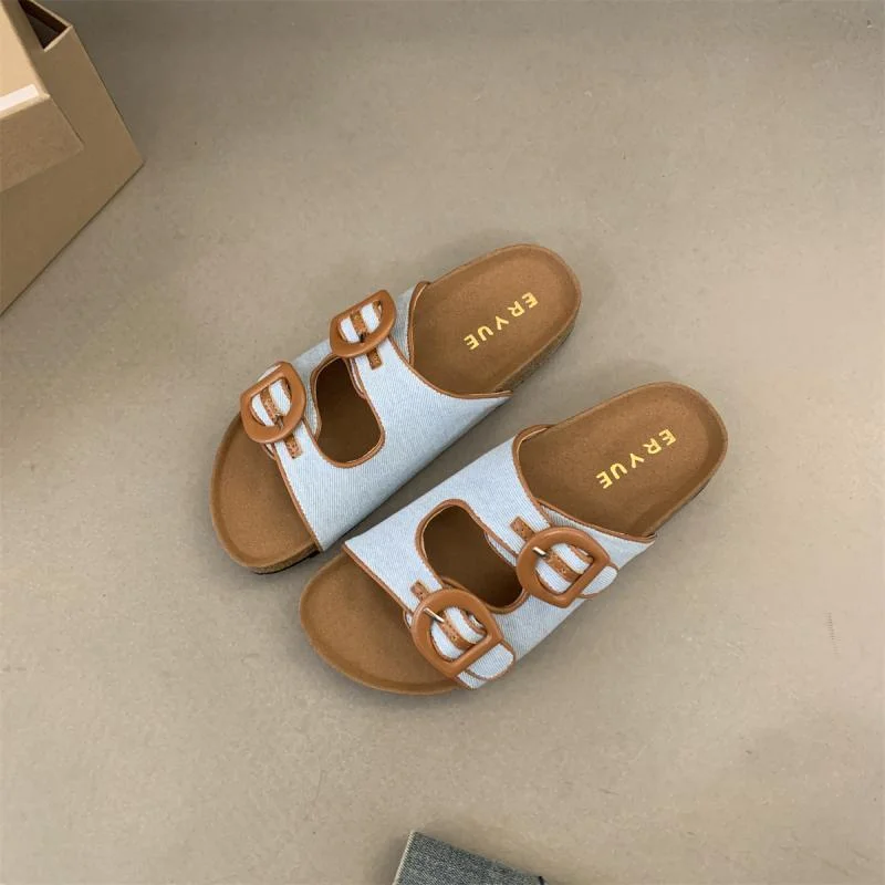 Colourp Colourp Thick Bottom Boken Slippers Female Summer Wear New Korean Version Of Fairy Wind Temperament Casual Flat Bottom Lady Cool Drag