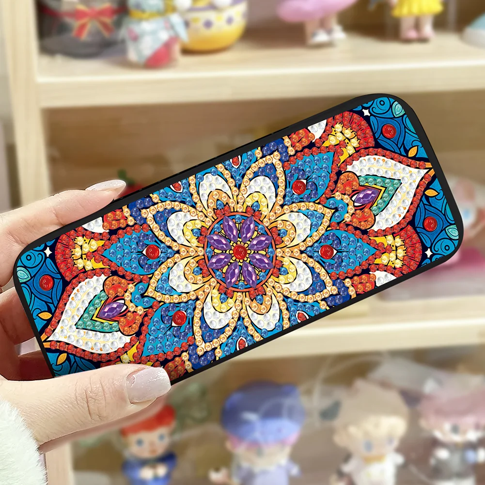 Flower Diamond Painting Eyeglasses Case Diamond Art Sunglasses Case for Adults