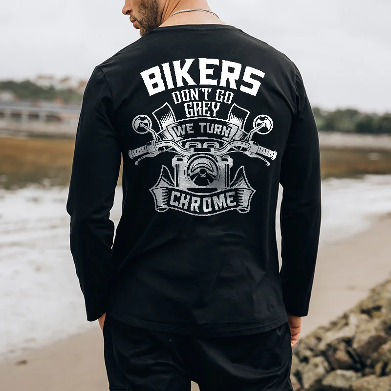 UPRANDY Bikers Don't Go Grey Printed Men's Casual T-shirt -  UPRANDY