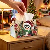 Xmas Penguin DIY Pearl Diamond Painting PU Cover Tissue Holder Kit Pearl Art Painting Decoration for Home & Gifts