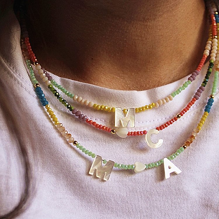 YOY-Shell letter necklace