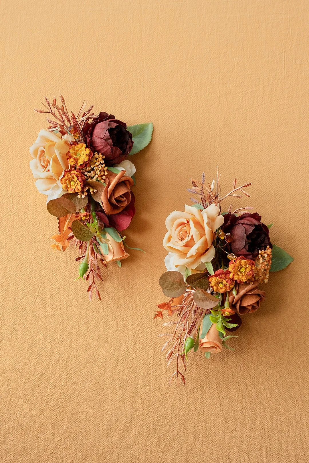 Shoulder Corsages in Burnt Orange