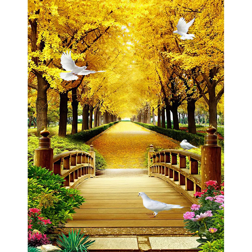 Bridge Forest 5D DIY Diamond Painting Kits Full Round Drill Wall