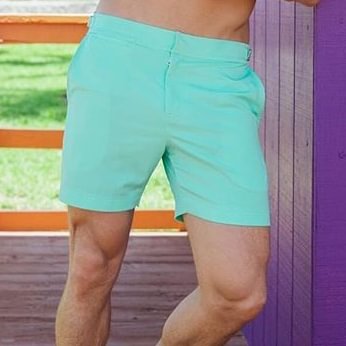 Solid color swim shorts