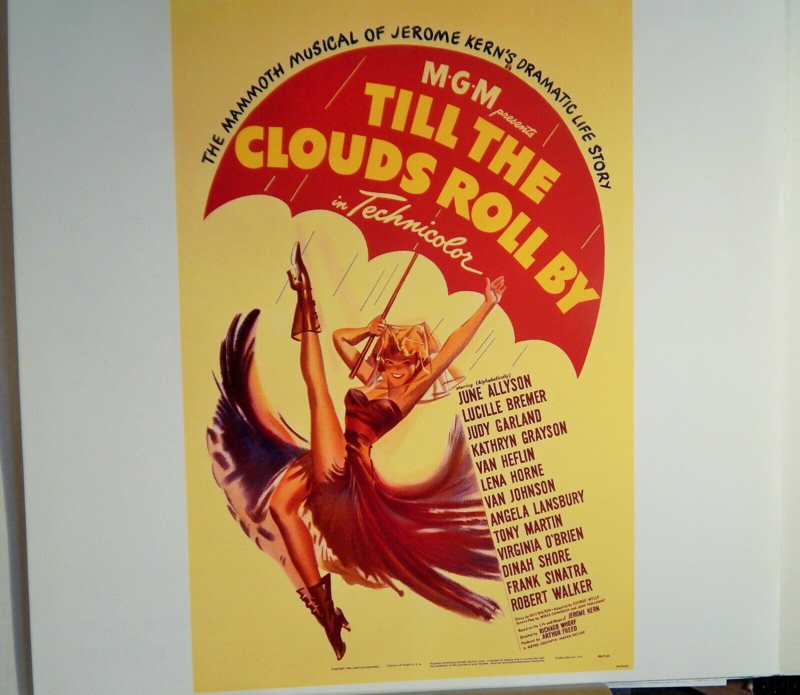 TILL THE CLOUDS ROLL BY (VIDEO DEALER DELUXE 12X11 POSTER Photo Poster painting)