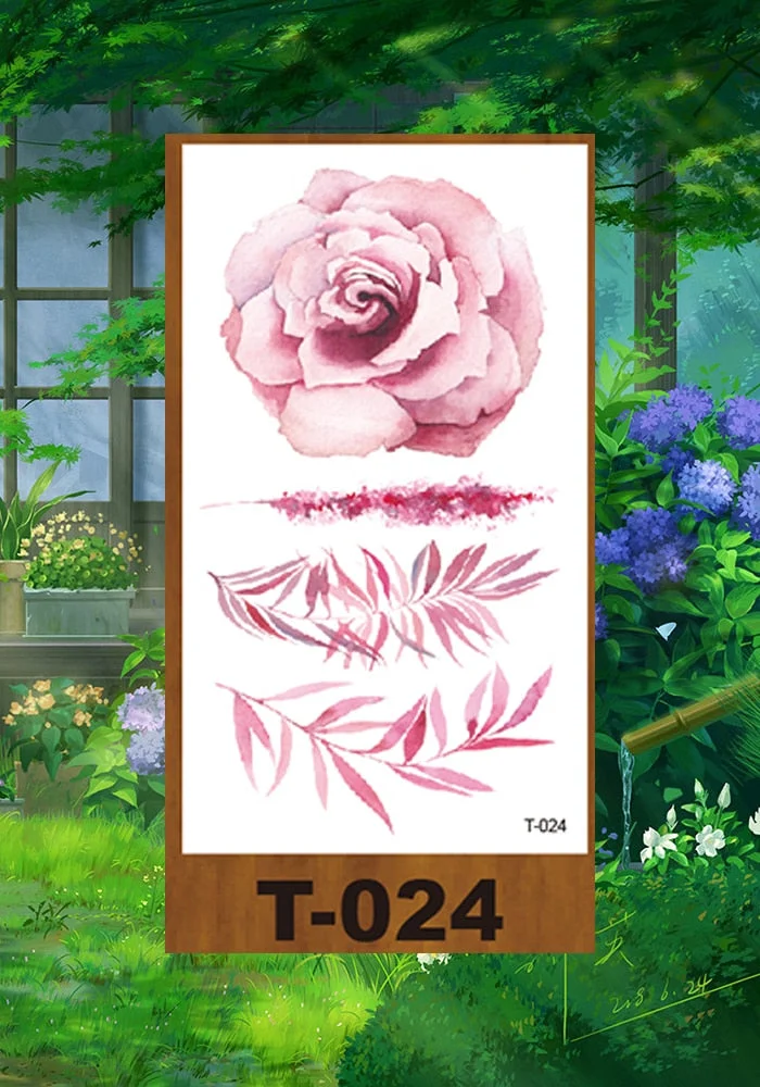 Drop Shipping Small Temporary Tattoo Stickers Love Fake Necklace Elk Rose Girl Kid Men Arm Buttock Abdomen Neck Ankles Art Tatoo