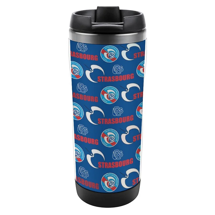 RC Strasbourg Alsace Tasse À Café En Acier Inoxydable Tasse Isolante Travel Mug Avec Couvercle