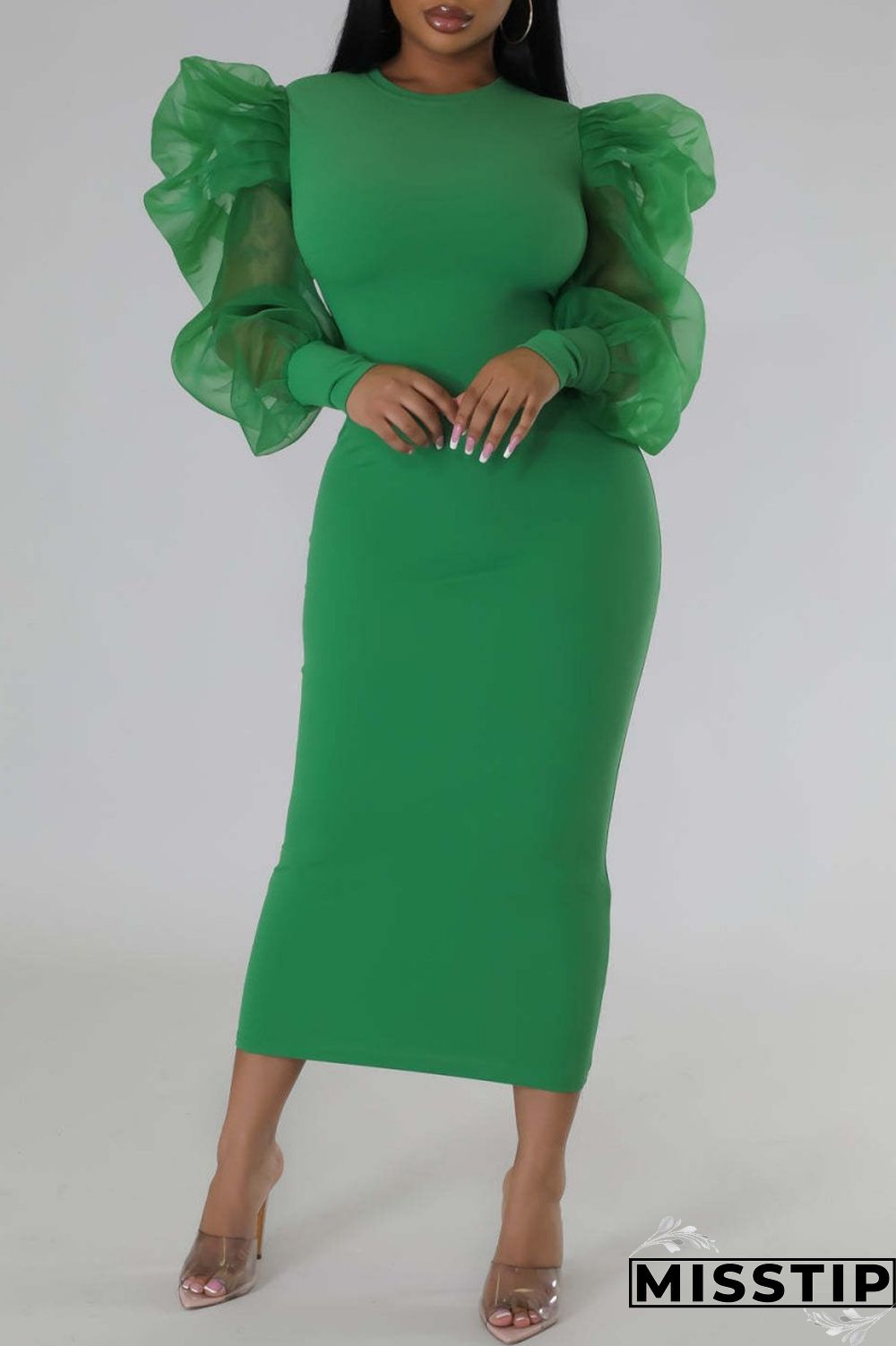 Black Fashion Casual Solid Patchwork O Neck Long Sleeve Dresses