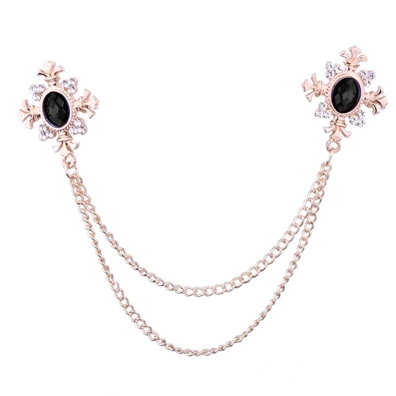 Fashion Flower Alloy Zinc Diamond Men’S Brooches