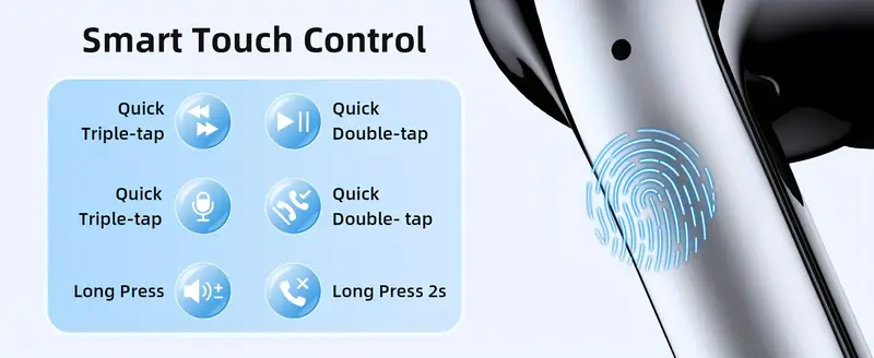 wireless earbuds bluetooth 5 3 earbuds 13mm speaker ultra long time type c fast charging case stereo bluetooth in ear headphones suitable for iphone and gaming earbuds with mic with display Product details 3