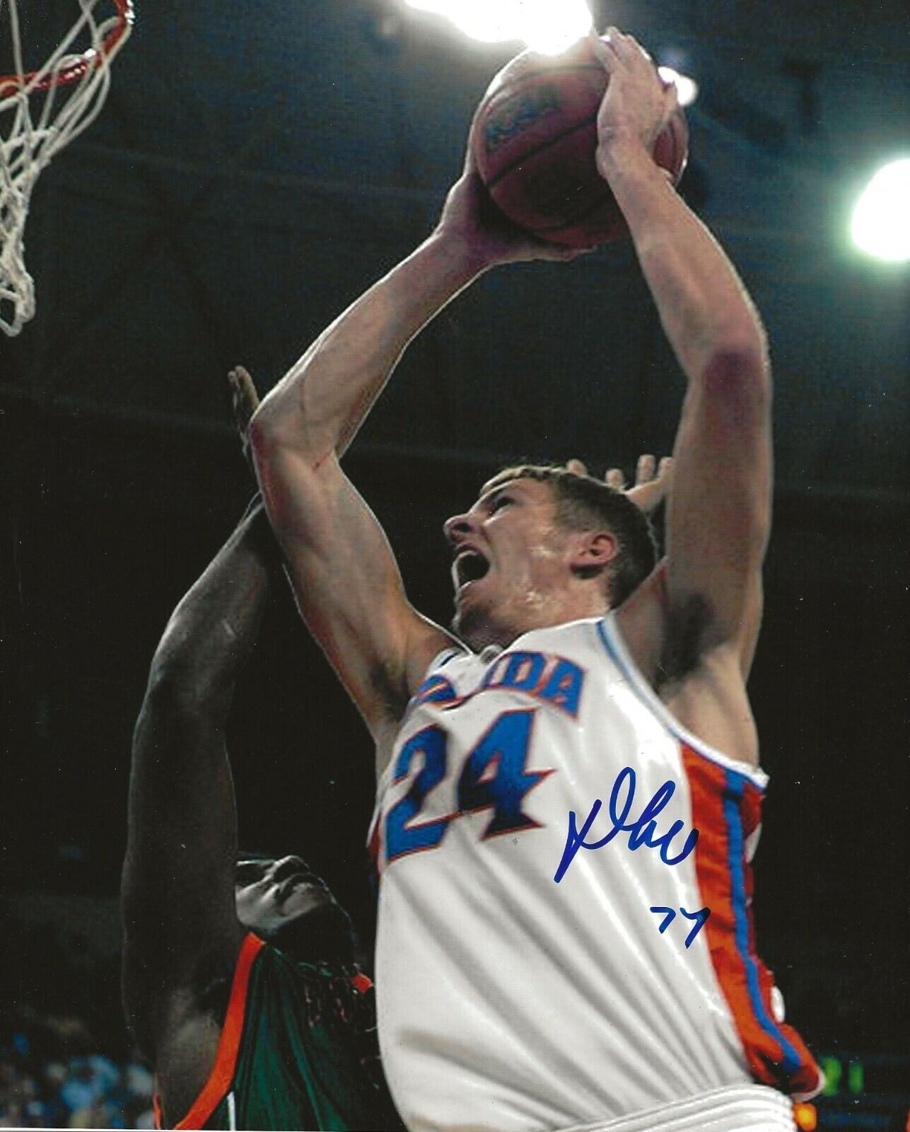 David Lee Knicks Warriors signed Florida Gators 8x10 Photo Poster painting autographed