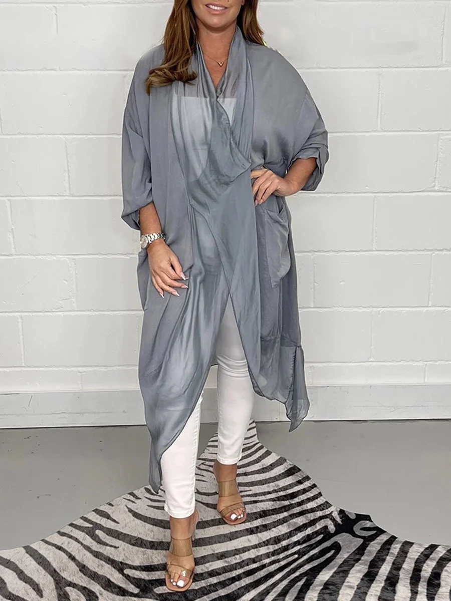 Silky Loose V-neck Top