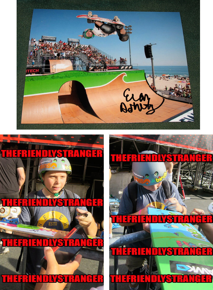 EVAN DOHERTY signed 8X10 Photo Poster painting (C) - PROOF - BIG E Skateboarder COA