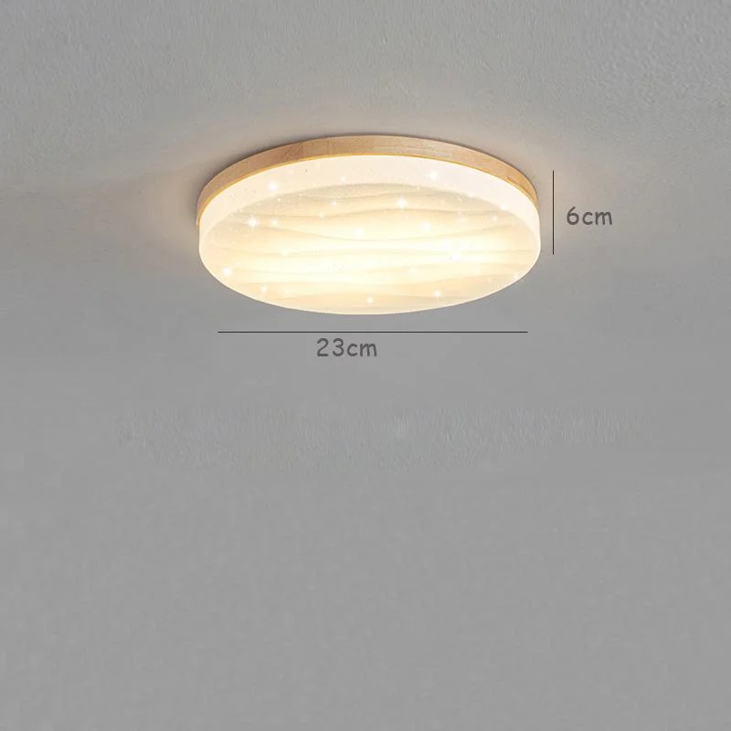 Nordic Living Room Lamp Modern Minimalist Ceiling Lamp Solid Wood Bedroom Star Lamps