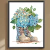 Diamond Painting-DIY Crystal Rhinestone Flower Boot