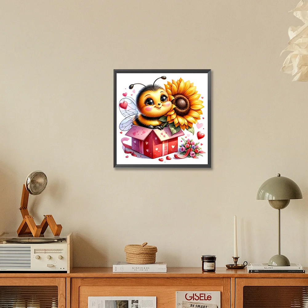 Diamond Painting - Full Round Drill - Cute Bee(Canvas|30*30cm)