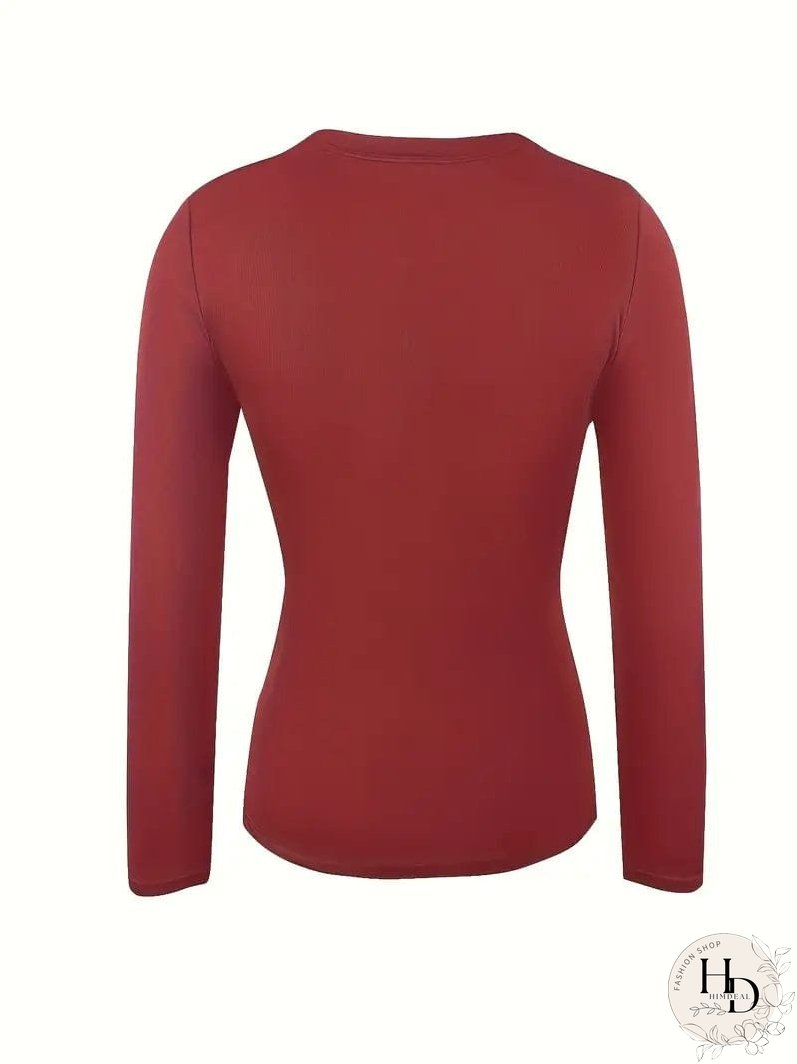 Trendy Ribbed Mock Neck Top