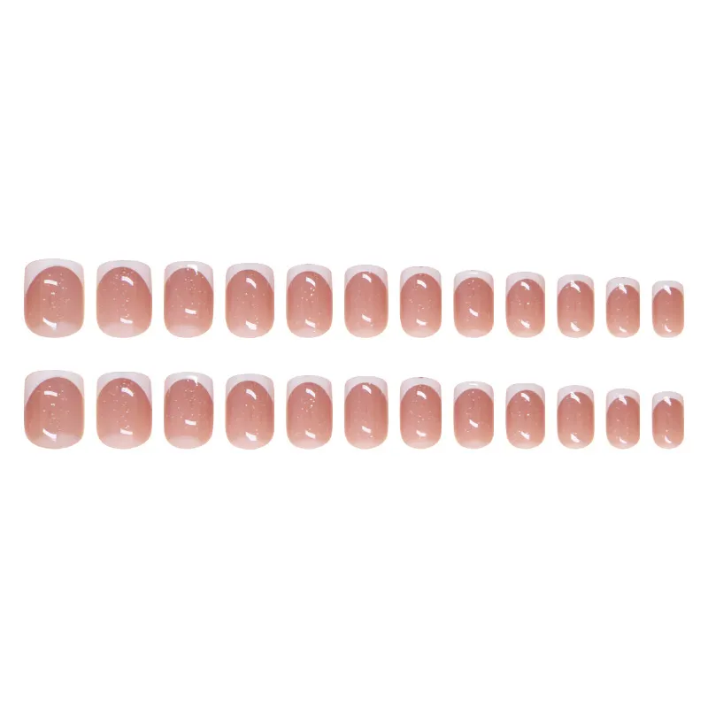 Churchf Churchf Nails Solid Color Wear Armour Nail False Nails French Removable Beauty Nail Piece Simple Nail Patch 24 Pieces