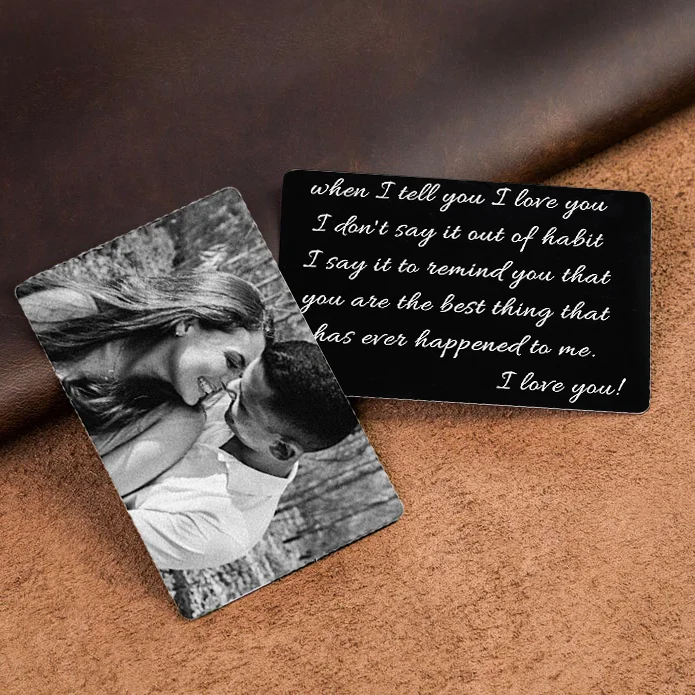 Personalized Wallet Photo Card Wallet Insert Gift for Husband